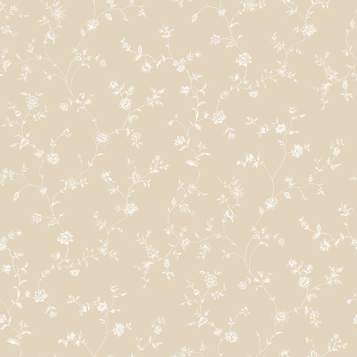 Miniatures 2 Small Flower Trellis Wallpaper - Beige - Galerie - G67860 - Premier Wallcovering