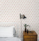 Miniatures 2 Small Roses Wallpaper - Pale Pink - Galerie - G67897 - Premier Wallcovering