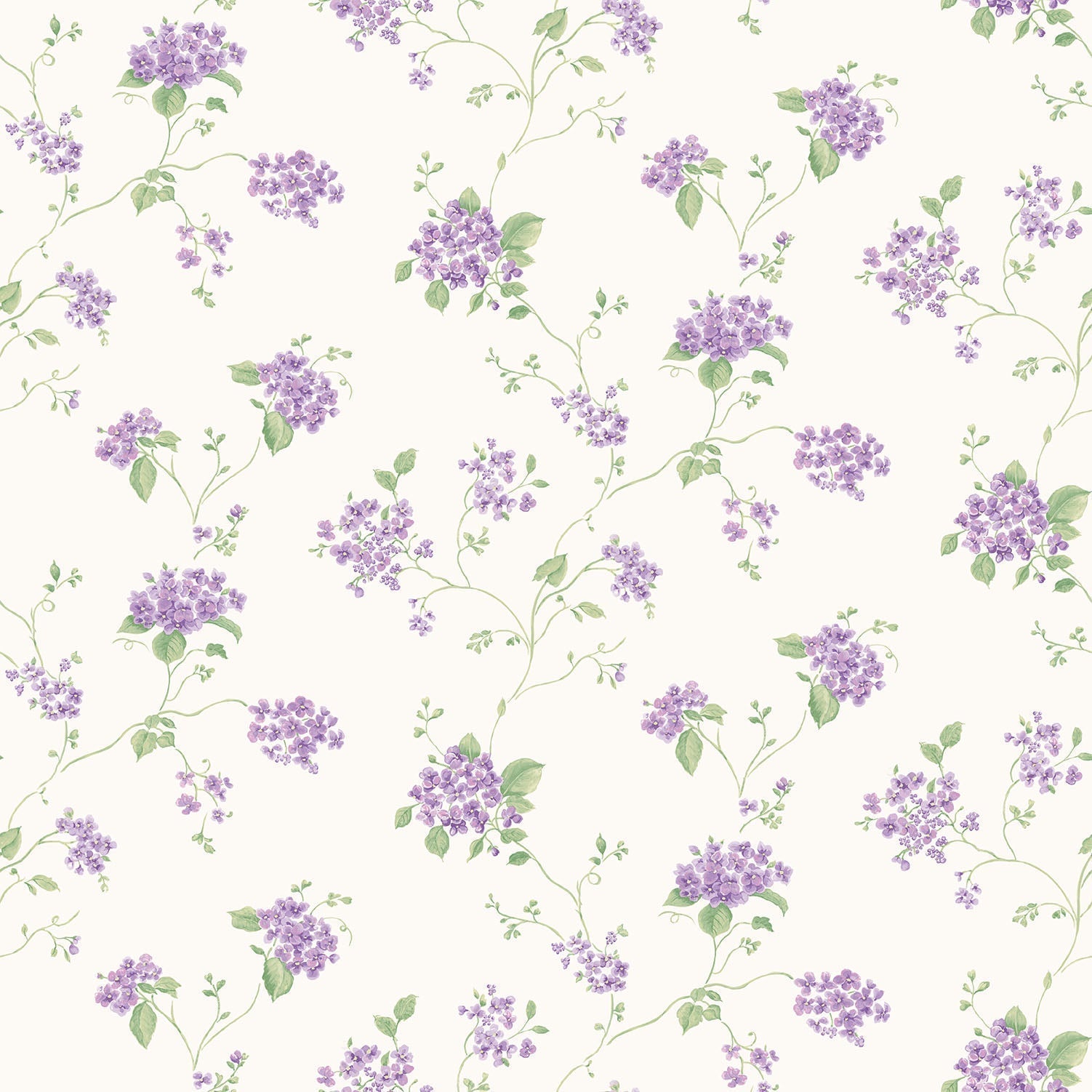 Miniatures 2 Spring Flowers Wallpaper - Purple - Galerie - G67867 - Premier Wallcovering