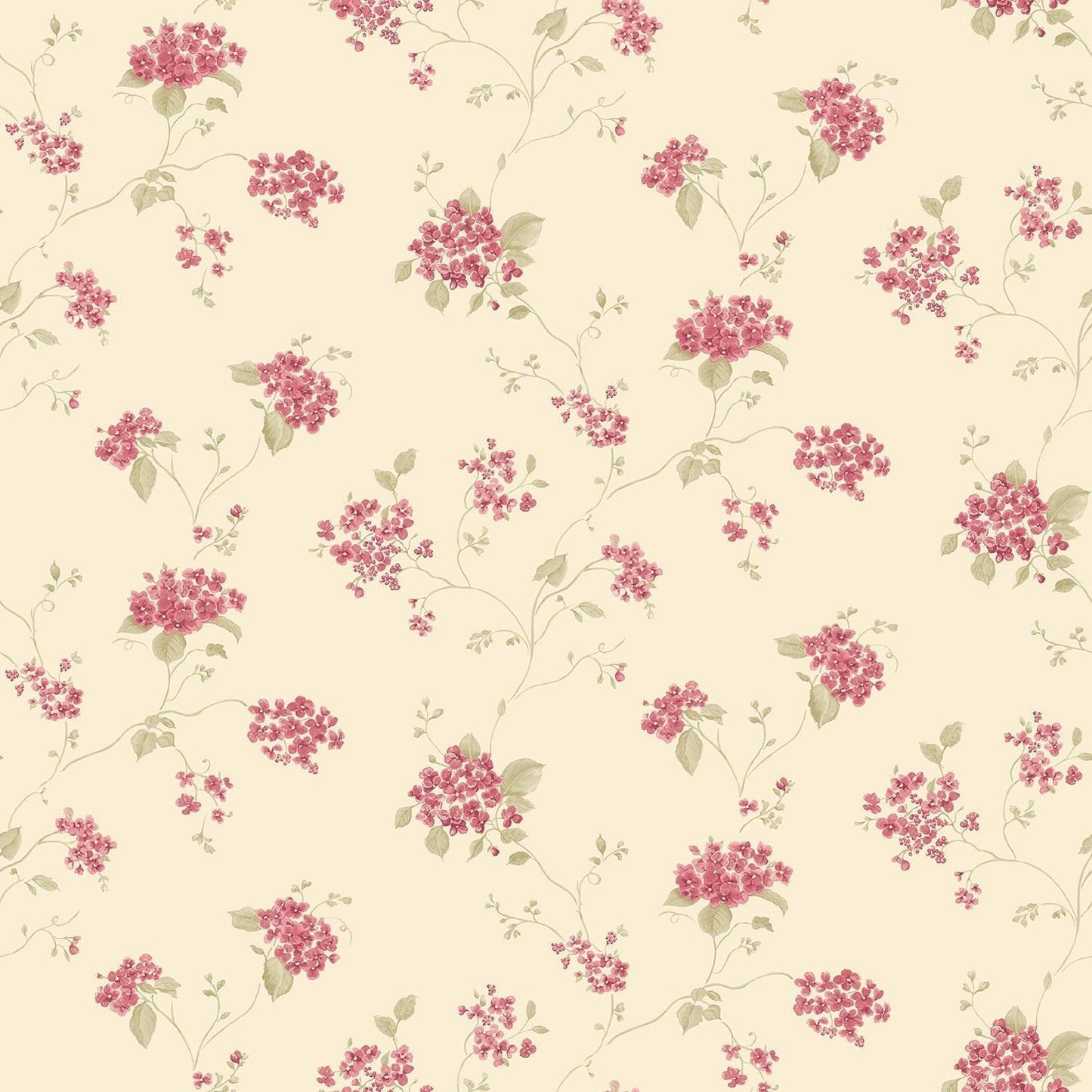 Miniatures 2 Spring Flowers Wallpaper - Wine Red - Galerie - G67868 - Premier Wallcovering