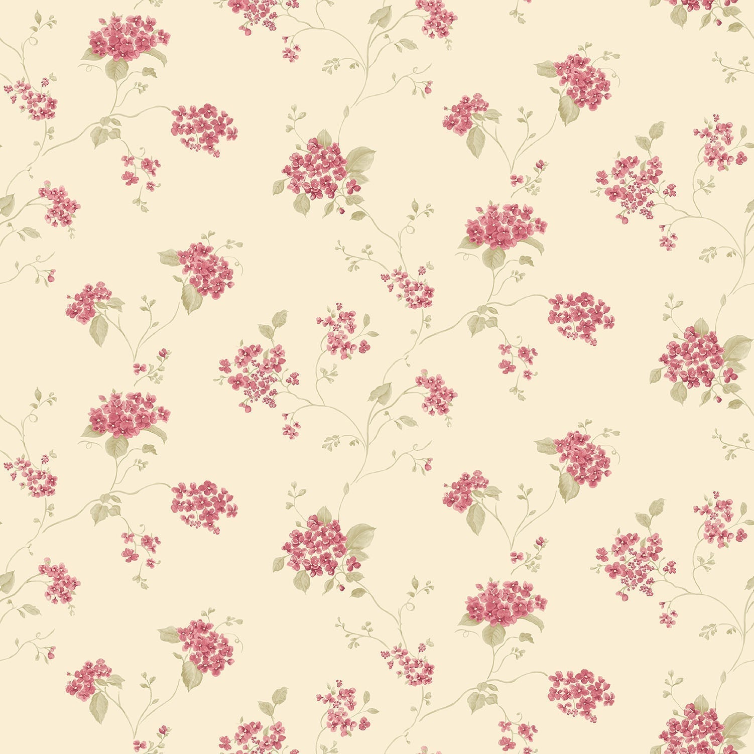 Miniatures 2 Spring Flowers Wallpaper - Wine Red - Galerie - G67868 - Premier Wallcovering