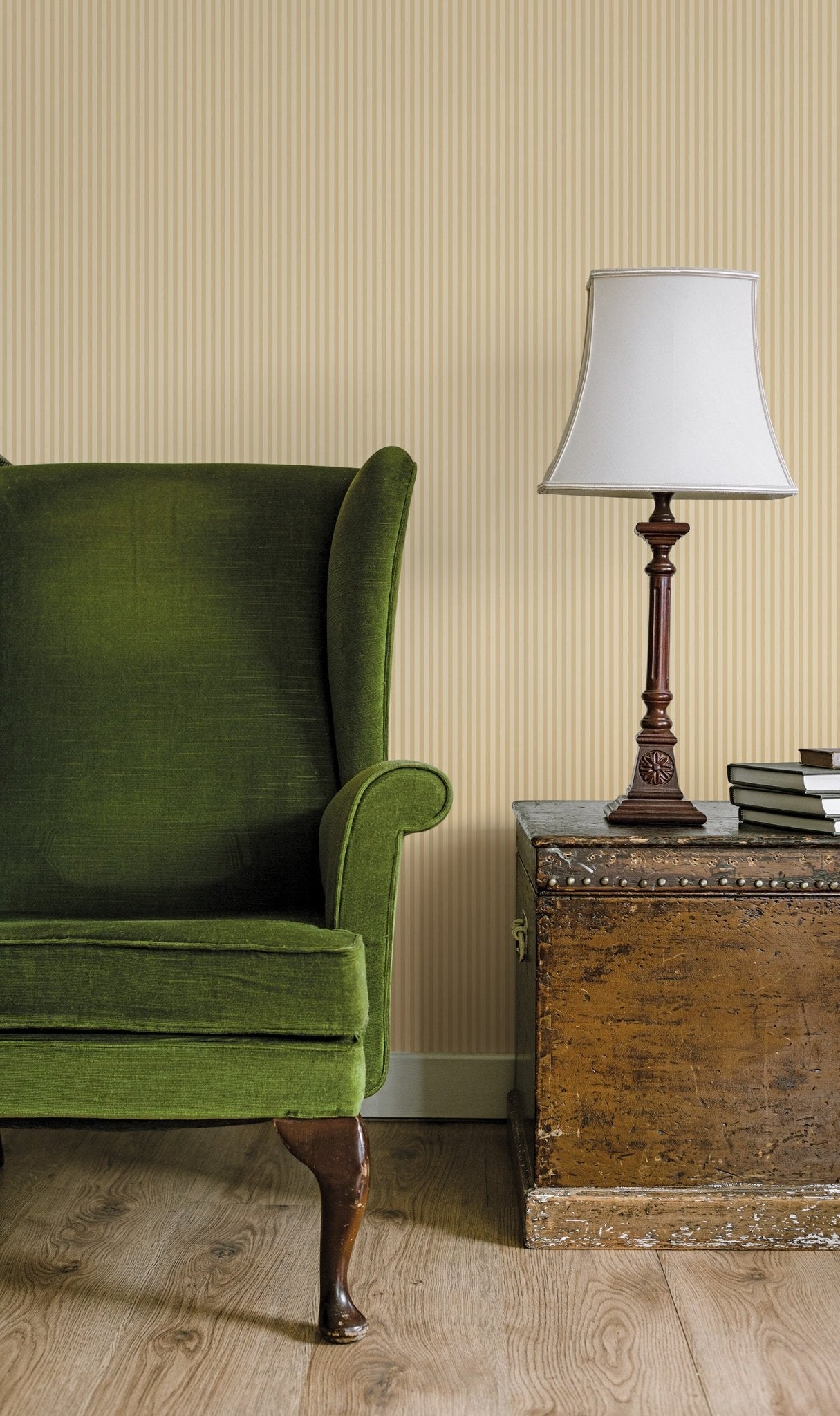 Miniatures 2 Tiny Stripe Wallpaper - Dark Beige - Galerie - G67911 - Premier Wallcovering