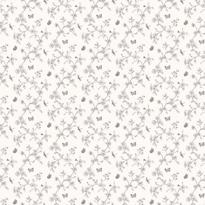 Miniatures 2 Trellis Butterfly Wallpaper - Charocal - Galerie - G67850 - Premier Wallcovering