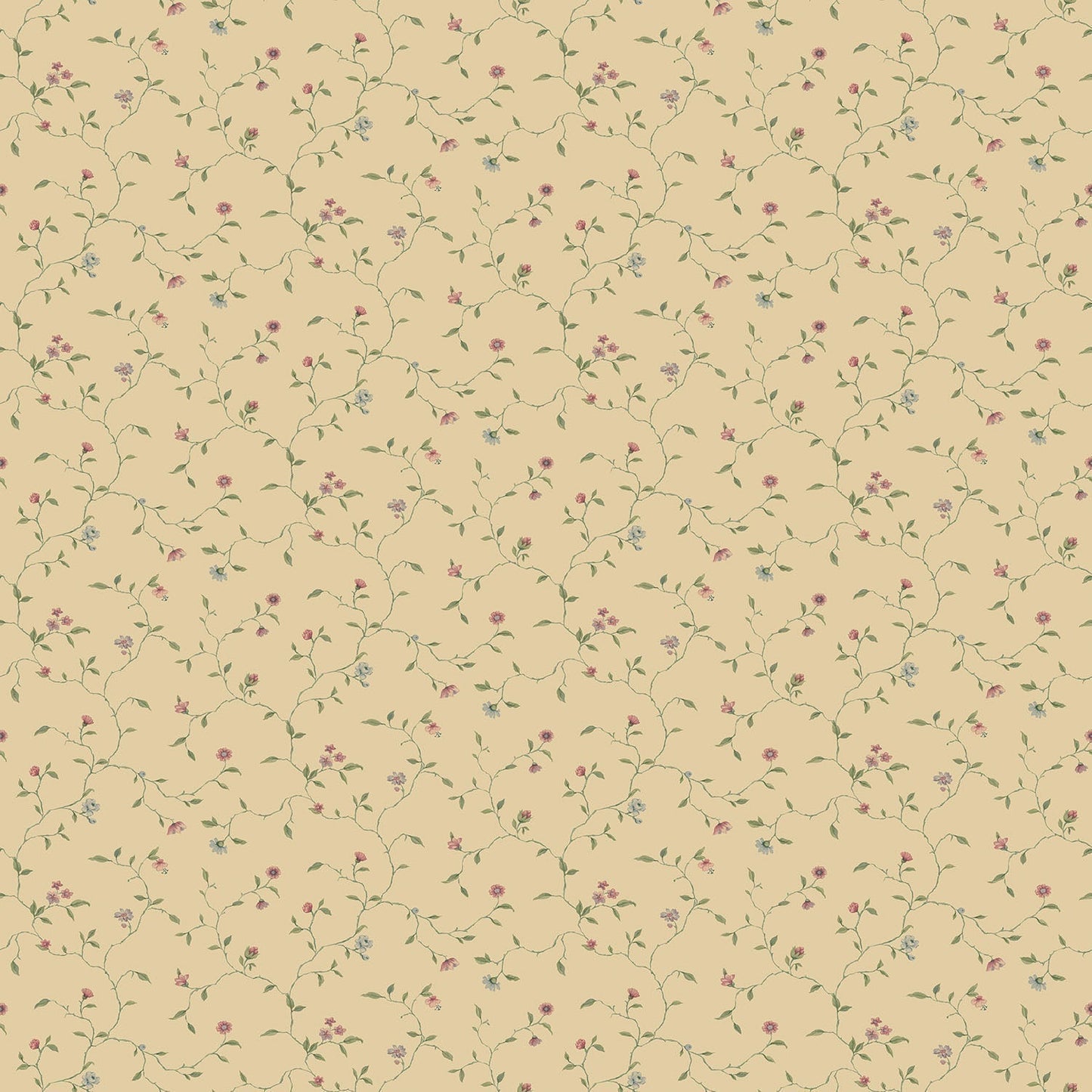 Miniatures 2 Trellis Vines Wallpaper - Pink / Blue - Galerie - G67921 - Premier Wallcovering