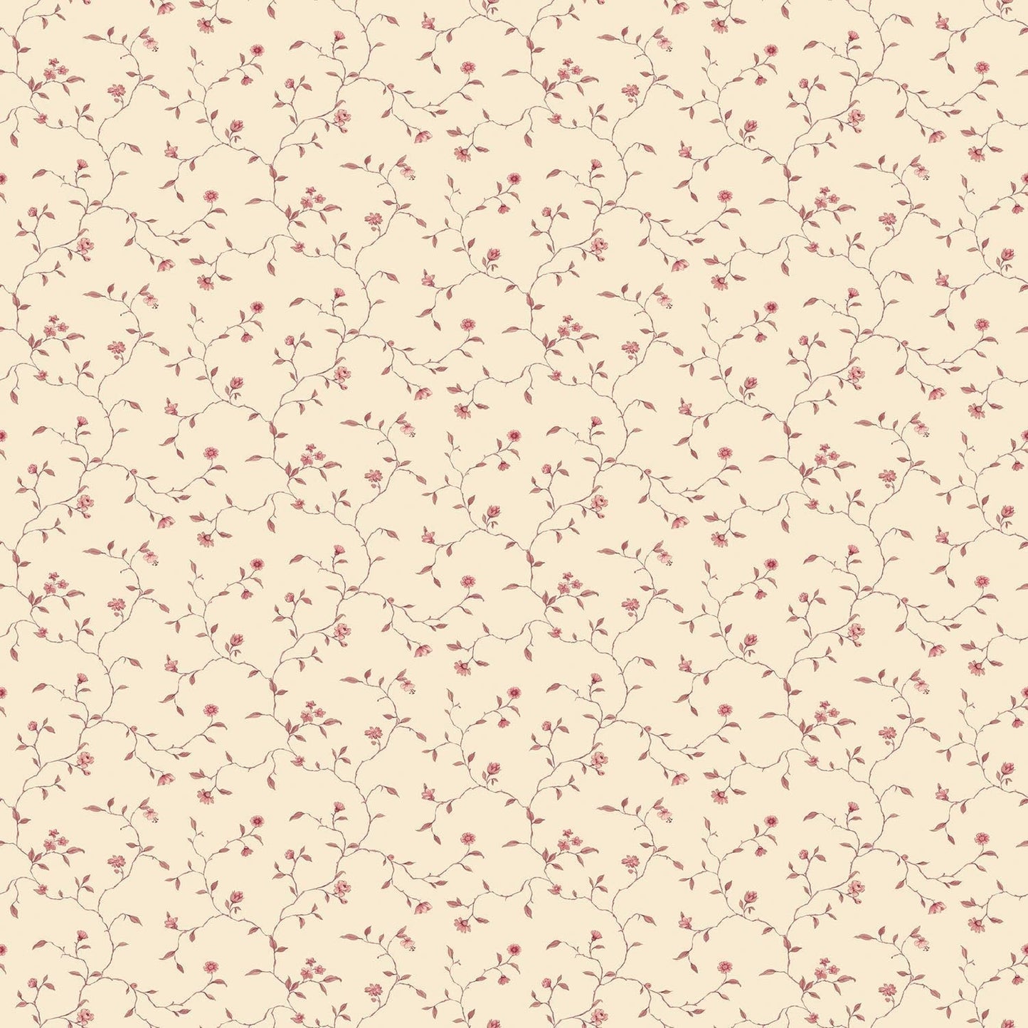 Miniatures 2 Trellis Vines Wallpaper - Red / Cream - Galerie - G67925 - Premier Wallcovering