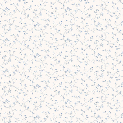 Miniatures 2 Trellis Vines Wallpaper - Blue - Galerie - G67920 - Premier Wallcovering