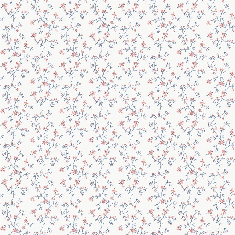 Miniatures 3 Blossom Branch Wallpaper - Blue / Pink - Galerie - G68701 - Premier Wallcovering