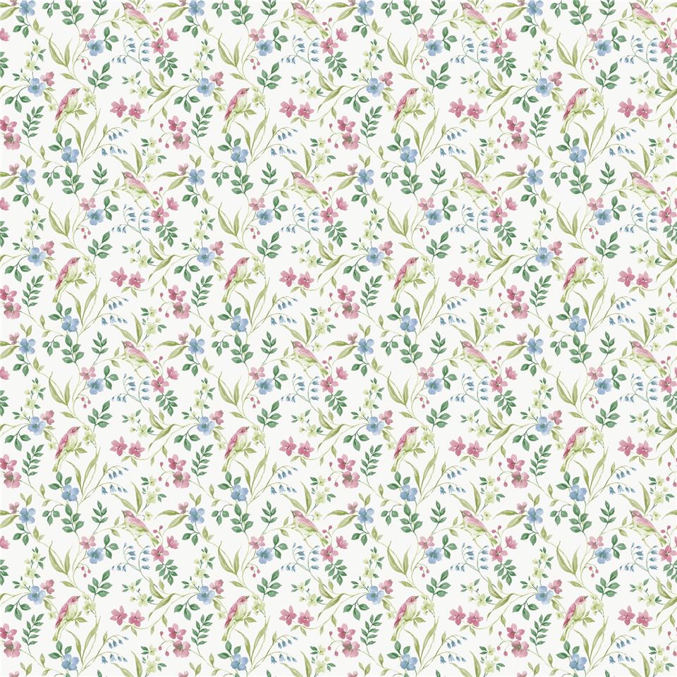 Miniatures 3 Garden Bird Wallpaper - Multi - Galerie - G68714 - Premier Wallcovering