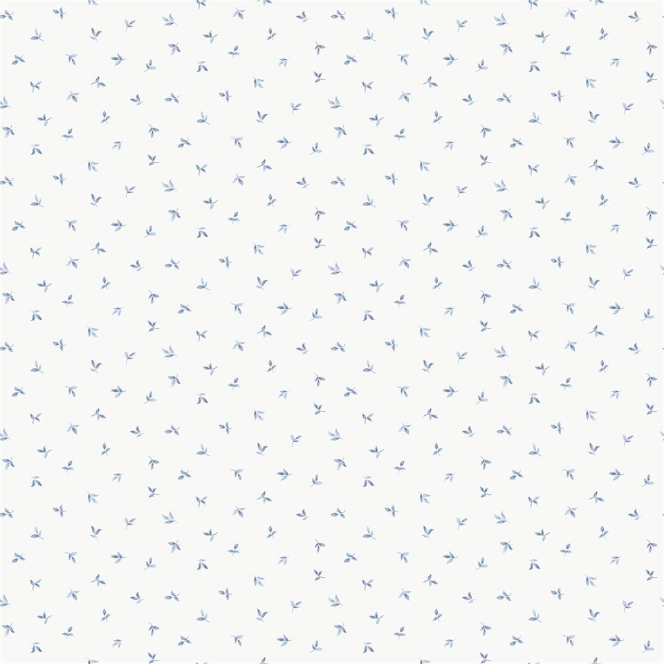 Miniatures 3 Mini Leaf Wallpaper - Sheen Blue - Galerie - G68720 - Premier Wallcovering