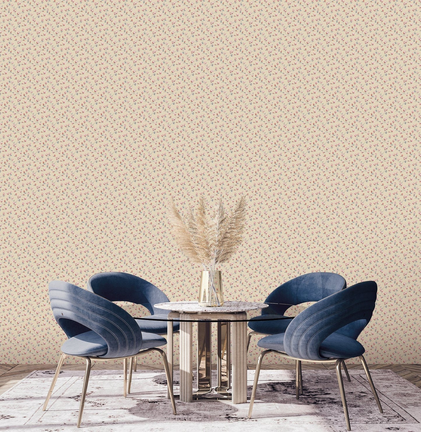 Miniatures 3 Mini Magnolia Wallpaper - Sand - Galerie - G68724 - Premier Wallcovering