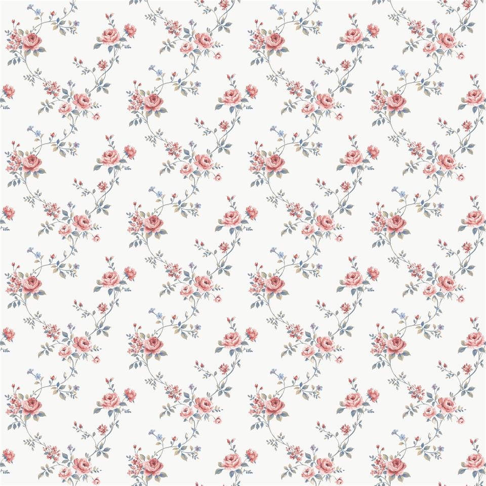 Miniatures 3 Multi Floral Trail Wallpaper - Pink - Galerie - G68731 - Premier Wallcovering