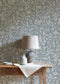 Minna Maze Wallpaper - Smoke - Lewis & Wood - Premier Wallcovering