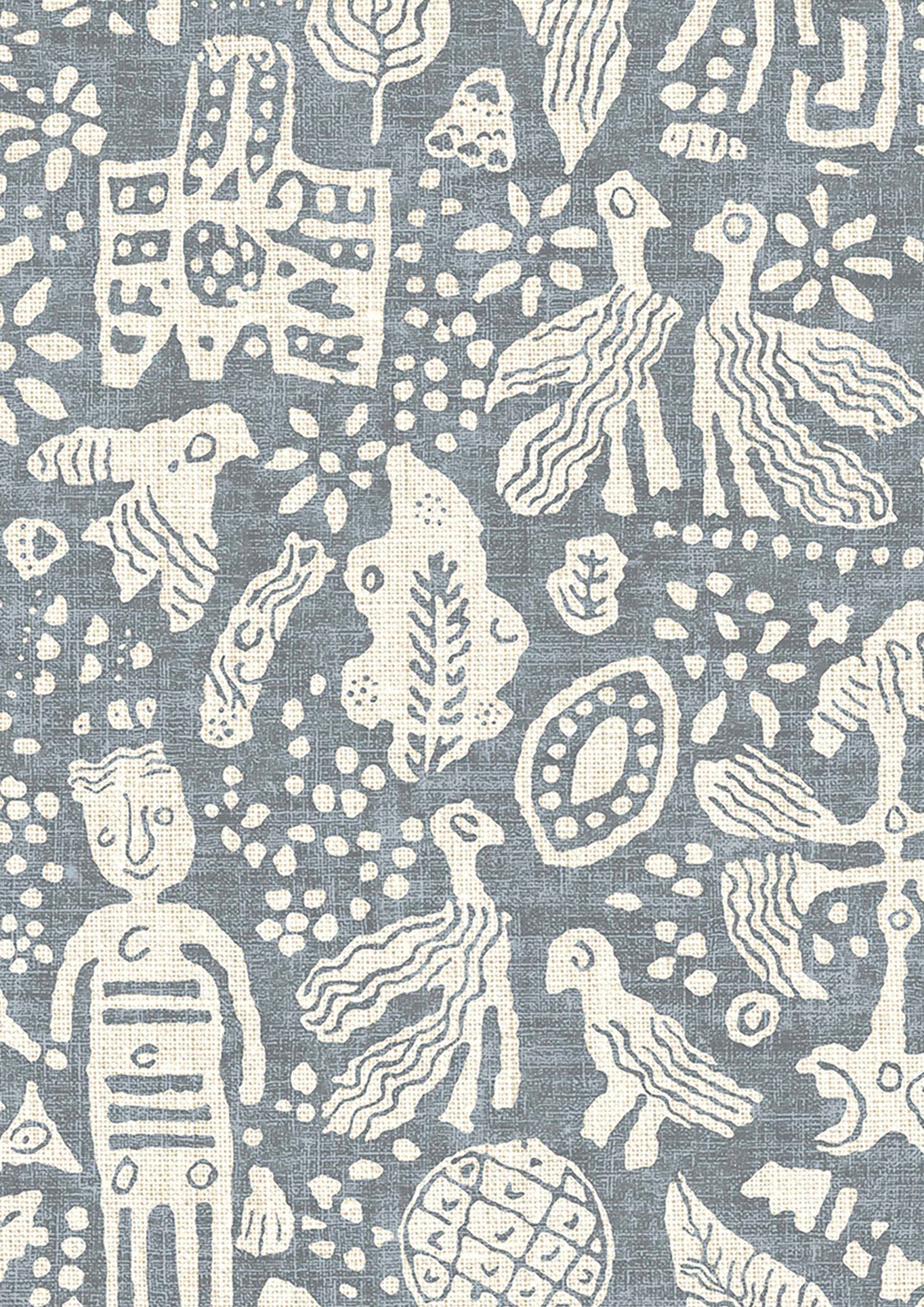 Minna Maze Wallpaper - Smoke - Lewis & Wood - Premier Wallcovering