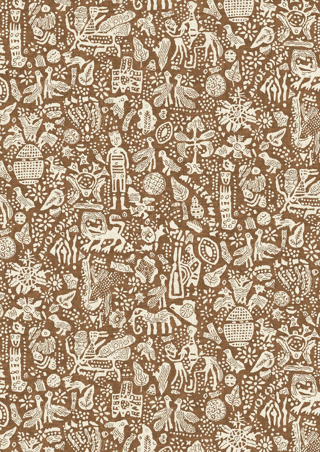 Minna Maze Wallpaper - Ginger - Lewis & Wood - Premier Wallcovering