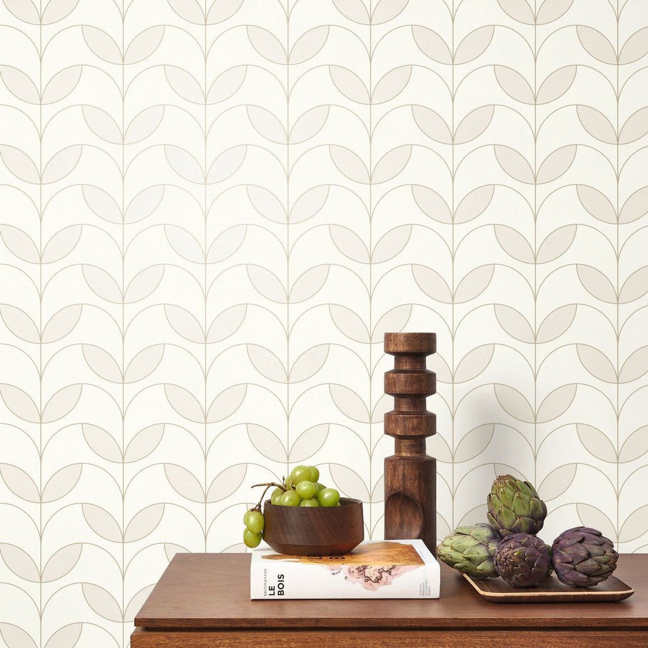 Mistinguett Annees Folles Wallpaper - Beige Lin - Casadeco - 201021502 - Premier Wallcovering