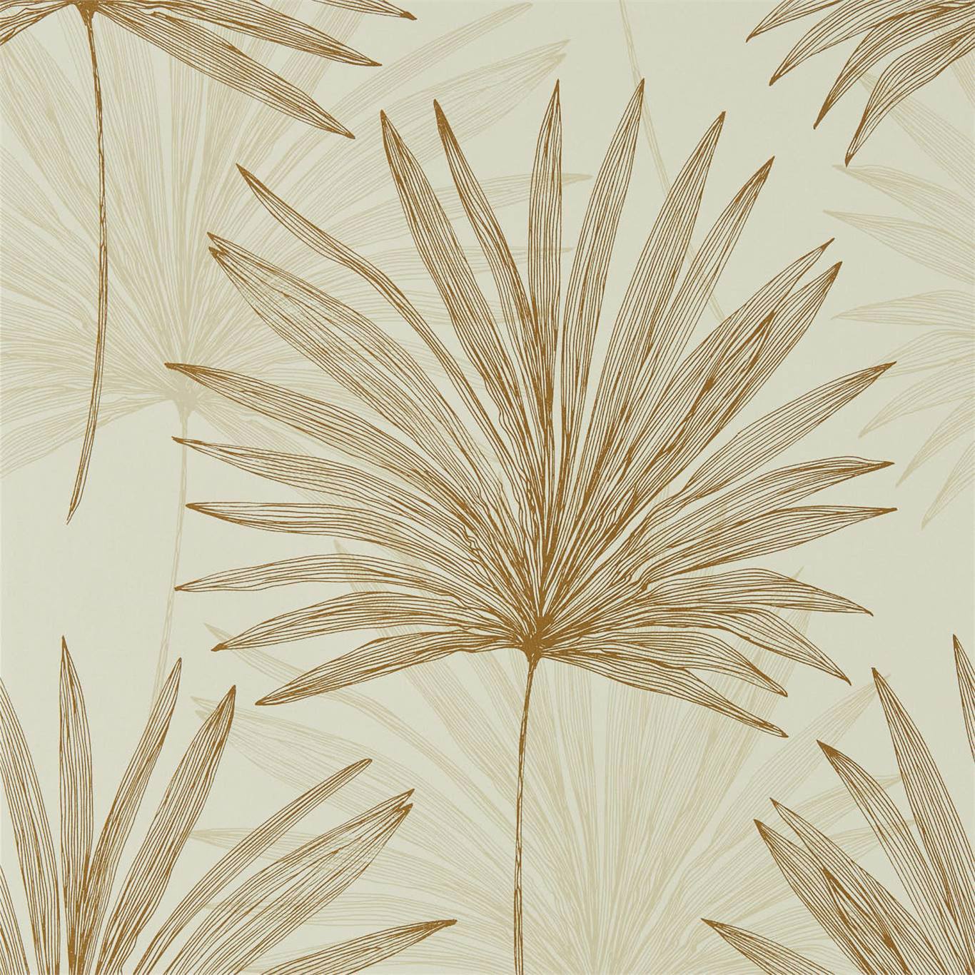 Mitende Wallpaper - Oyster/Gold - Harlequin - HMIW112228