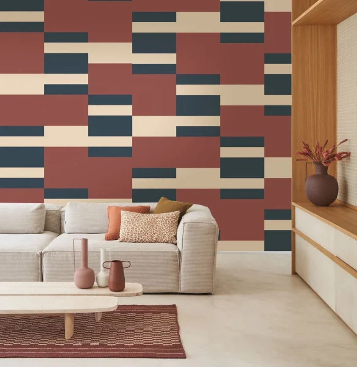 Mix Game Color Game Wallpaper - Bordeaux - Casadeco - 200668888 - Premier Wallcovering