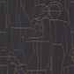 Model Iconic Wallpaper - Noir Dore - Casadeco - 88439909 - Premier Wallcovering