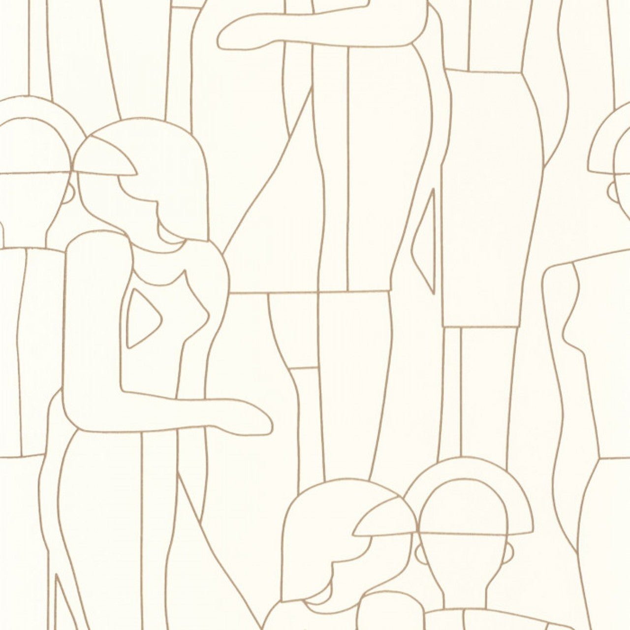 Model Iconic Wallpaper - Beige Ficelle - Casadeco - 88431202 - Premier Wallcovering
