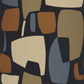 Module Milano Sixties Wallpaper - Noir And Kaki - Casadeco - 89389515 - Premier Wallcovering