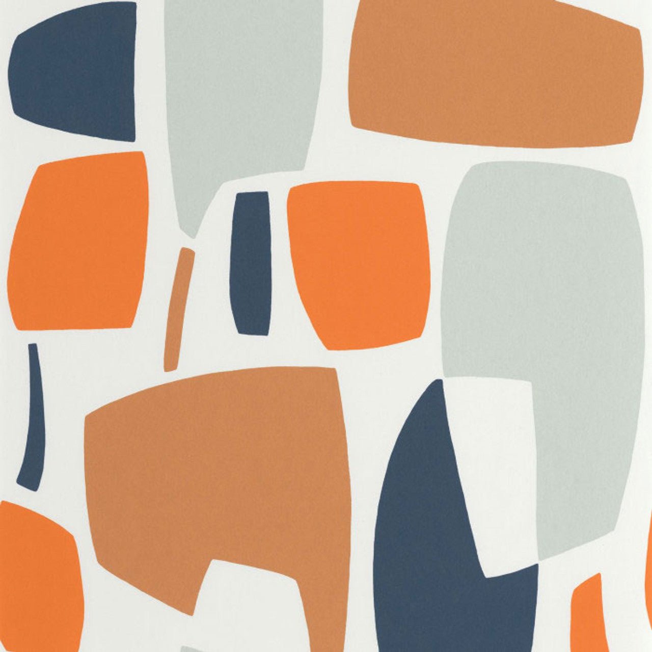 Module Milano Sixties Wallpaper - Orange And Celadon - Casadeco - 89383606 - Premier Wallcovering