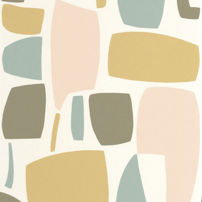 Module Milano Sixties Wallpaper - Miel And Kaki - Casadeco - 89382303 - Premier Wallcovering