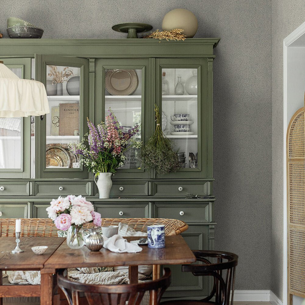 Molly´s Meadow Wallpaper - Muted Green - Boråstapeter - 3569 - Premier Wallcovering