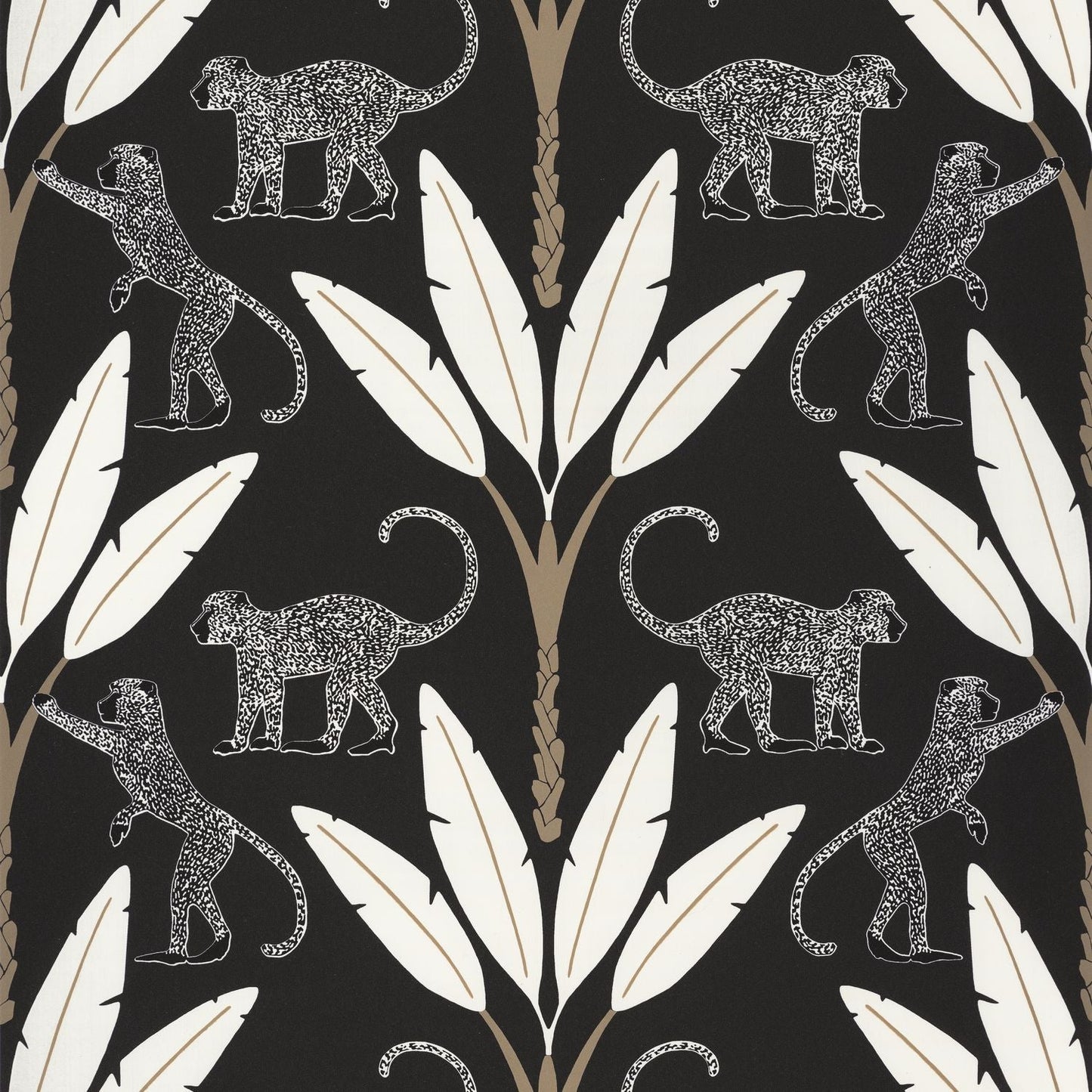 Monkey Forest Wallpaper - Noir - Caselio - 101179029