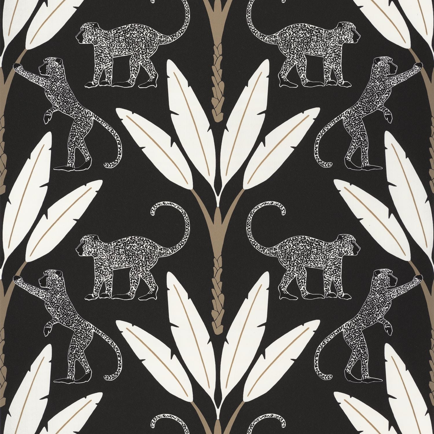 Monkey Forest Wallpaper - Noir - Caselio - 101179029