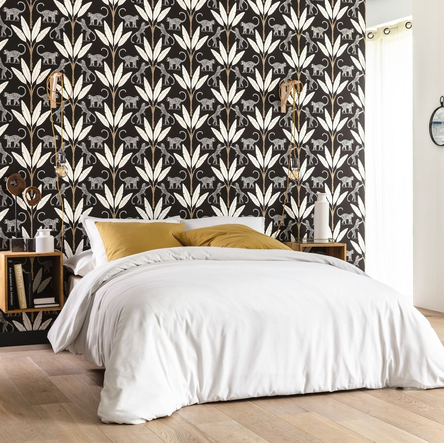 Monkey Forest Wallpaper - Noir - Caselio - 101179029