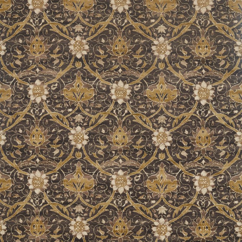 Montreal Fabric - Charcoal/Mustard - Morris & Co - 226419 - Premier Wallcovering