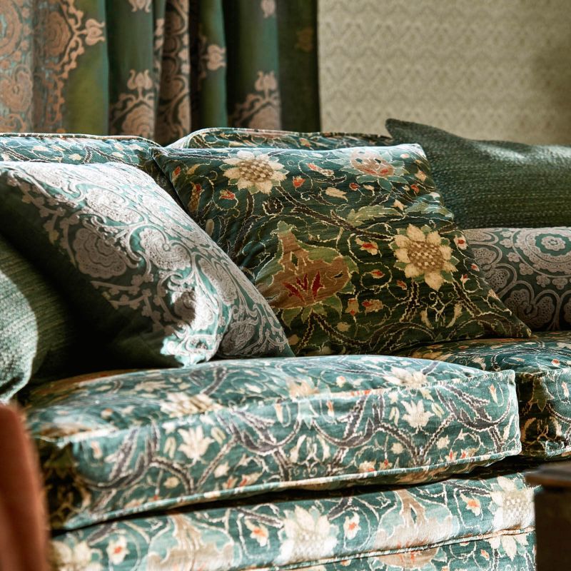 Montreal Velvet Fabric - Indigo/Slate - Morris & Co - 226389 - Premier Wallcovering