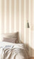 Moonlight Golden Lines Wallpaper - Beige Blanc - Caselio - 101070103