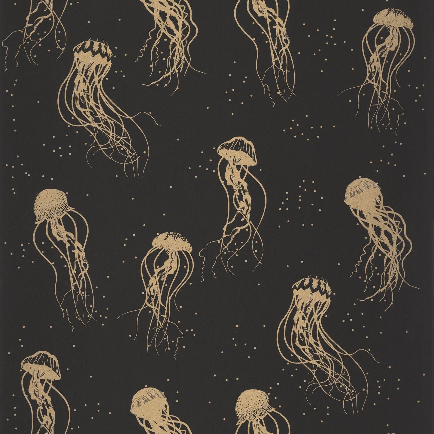 Moonlight Jellyfish Dance Wallpaper - Noir - Caselio - 101042095