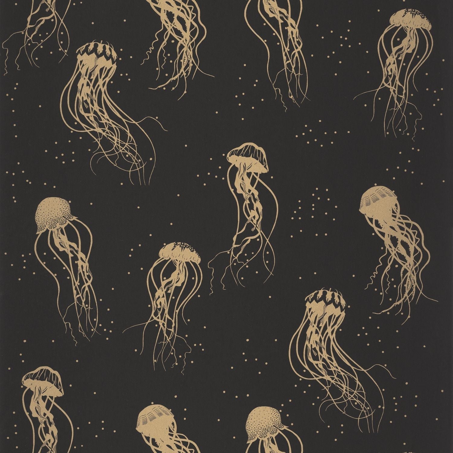 Moonlight Jellyfish Dance Wallpaper - Noir - Caselio - 101042095