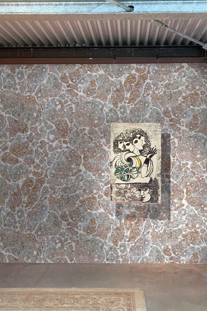 Moonrock Cork Wallpaper - Waning Crescent - Timorous Beasties - DWN/MNRK/WSCF/04 - Premier Wallcovering