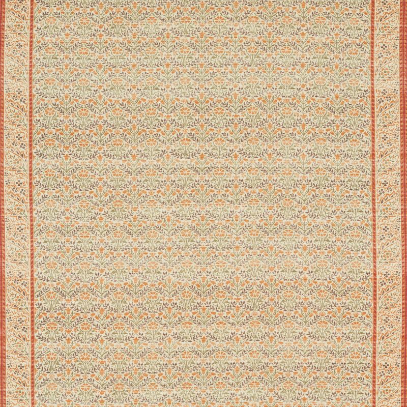 Morris Bellflowers Fabric - Saffron/Olive - Morris & Co - 226402 - Premier Wallcovering