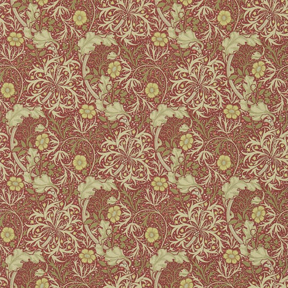 Morris Seaweed Wallpaper - Red/Gold - 214712 - Morris & Co - Premier Wallcovering