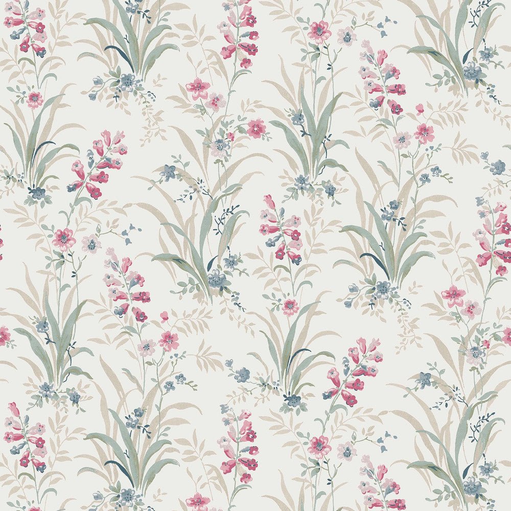 Mosedale Posy Wallpaper - Soft Natural - Laura Ashley - 122750 - Premier Wallcovering