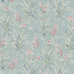 Mosedale Posy Wallpaper - Dark Duck Egg Blue - Laura Ashley - 122751 - Premier Wallcovering