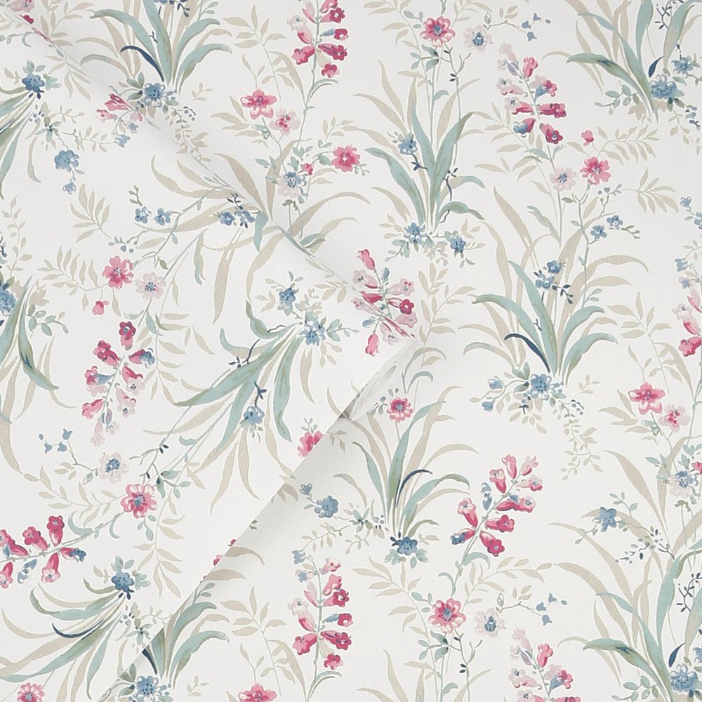 Mosedale Posy Wallpaper - Soft Natural - Laura Ashley - 122750 - Premier Wallcovering