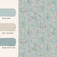 Mosedale Posy Wallpaper - Dark Duck Egg Blue - Laura Ashley - 122751 - Premier Wallcovering