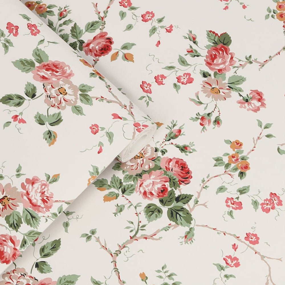 Mountney Garden Wallpaper - Antique Pink - Laura Ashley - 121083 - Premier Wallcovering