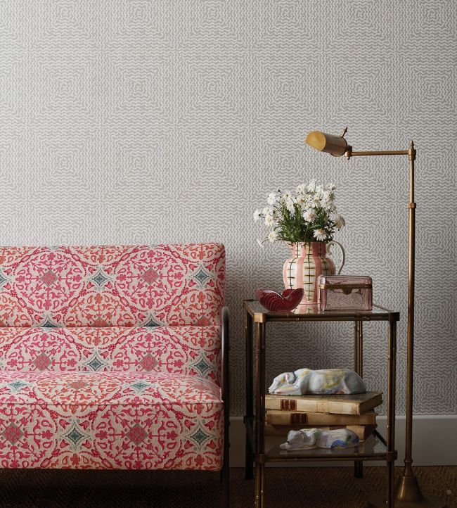 Mourlot Wallpaper - Ivory/Pearl - Nina Campbell - NCW4302 - 02 - Premier Wallcovering