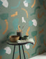 Mouvement Gallery Wallpaper - Vert - Casadeco - 86137423 - Premier Wallcovering