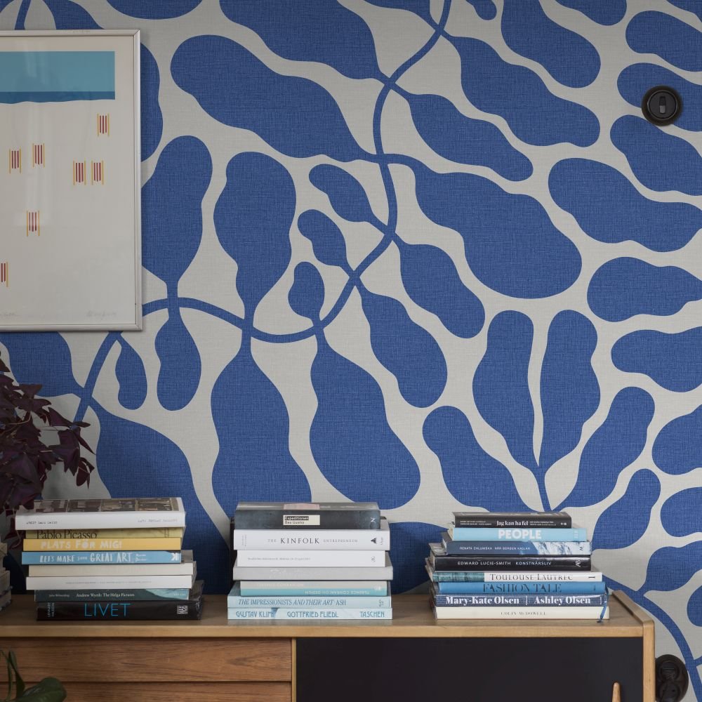 My Secret Garden Grand Wall Mural - Blue - Boråstapeter - 2078 - Premier Wallcovering