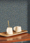 Myosotis Flower Market Wallpaper - Bleu Nuit - Casadeco - 89236505 - Premier Wallcovering