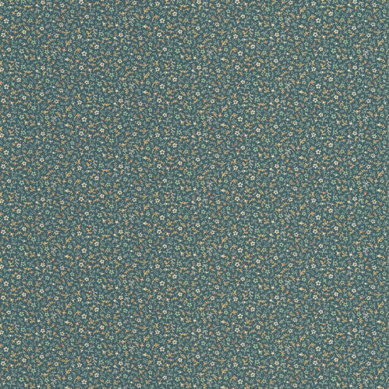 Myosotis Flower Market Wallpaper - Bleu Paon - Casadeco - 89236434 - Premier Wallcovering