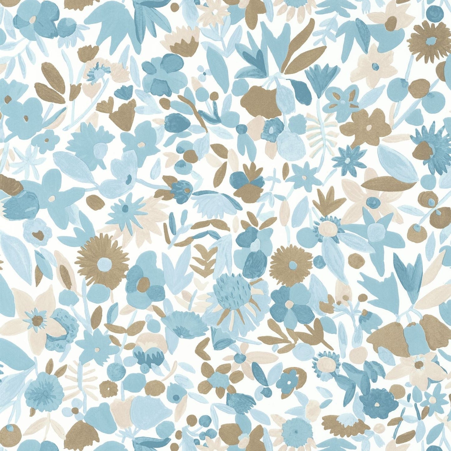 Naivete Wallpaper - Bleu Beige - Caselio - 102196027