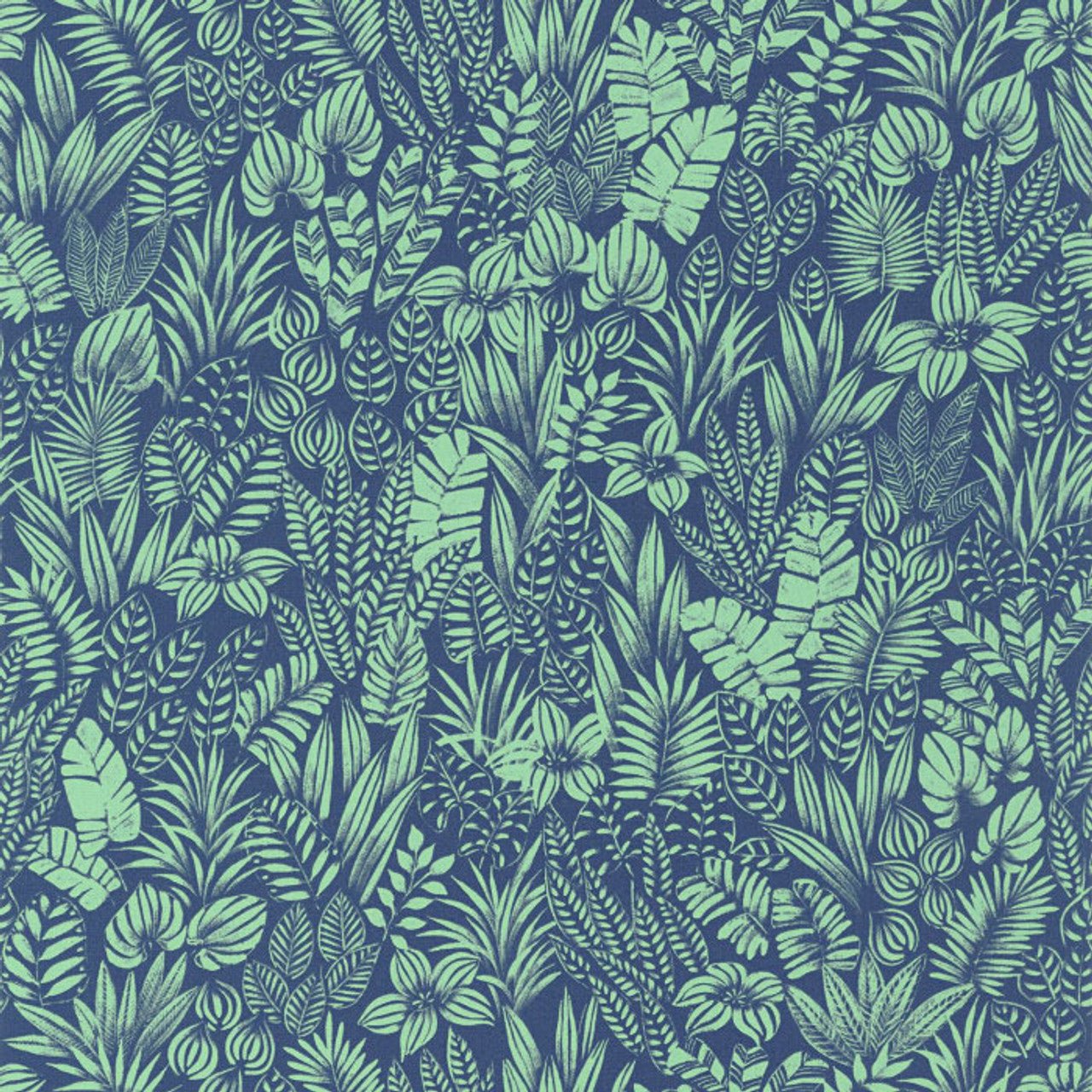 Napa Valley California Wallpaper - Indigo And Menthe - Casadeco - 88826767 - Premier Wallcovering